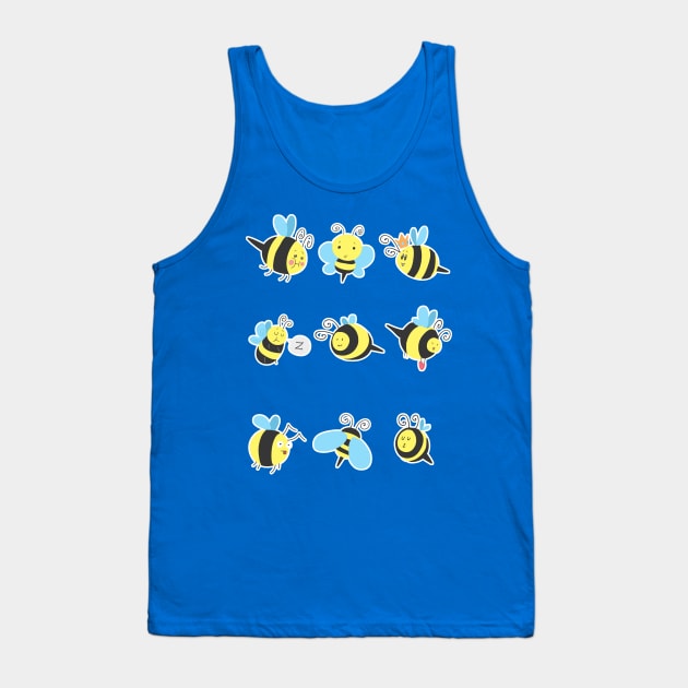 Nine Cute Little Bumblebees Tank Top by saradaboru